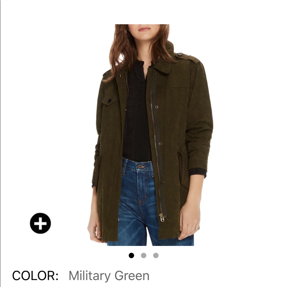 scotch & soda tonal camp-print military jacket